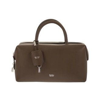 Max Mara Tassen, Dames, Bruin, ONE Size, Leer, Holdall M