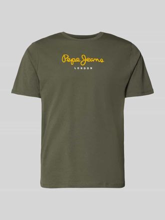 Pepe Jeans London Regular Fit T-Shirt aus reiner Baumwolle Modell EGGO in Khaki, Gr&ouml;&szlig;e XXL
