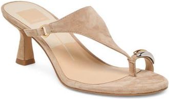 Dolce Vita Derrel Toe Loop Sandal in Camel Suede at Nordstrom, Size 9.5