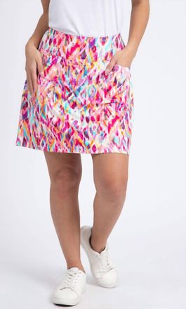 Tribal Performance Pocketed Pull-On Golf Skort In Fuchsia