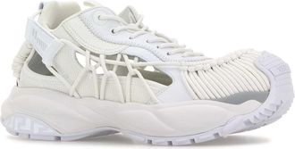 Versace Mens Mercury Sneaker White Calf Fabric