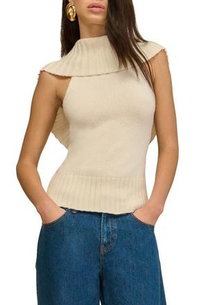 Cult Gaia Chen Cowl Neck Wool Blend Top in Off White at Nordstrom, Size Medium