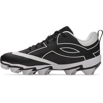 Under Armour Mens Leadoff Icon Low Rm Baseball Cleats Sneaker, (001) Black/White/Black, 11 UK