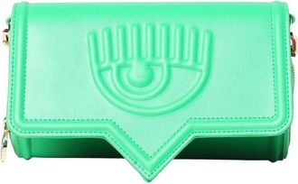 Chiara Ferragni Cross Body Bags, female, Green, ONE SIZE, Green Eyeshaped Crossbody Bag
