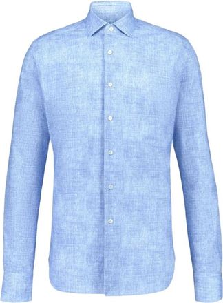 Xacus Updated overhemd met Franse kraag - Heren - Zakelijke Overhemden - Blauw - XL - Leer - Overhemden