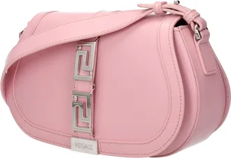 Versace Womens Pink Leather Shoulder Bag