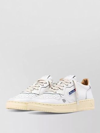 Autry calfskin sneakers flat rubber sole perforated