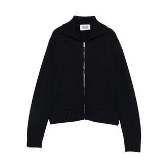 Alpha Studio Cardigan in Maglia a Coste con Zip - - Knitwear - Donna - Nero - M