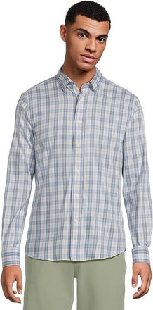 Faherty The Movement Shirt Mens Clothing Cloud Lake Plaid : 2XL, Nylon/Lyocell/Elastane