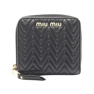 Miu Miu Pre-owned Wallets, female, Black, Size: ONE SIZE Pre-owned Leather Wallet