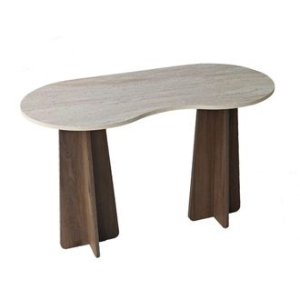 Calicosy Escritorio de forma org&aacute;nica L120 cm - Marr&oacute;n