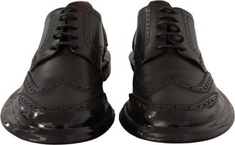 Dolce & Gabbana Calfskin Wingtip Oxfords - Black