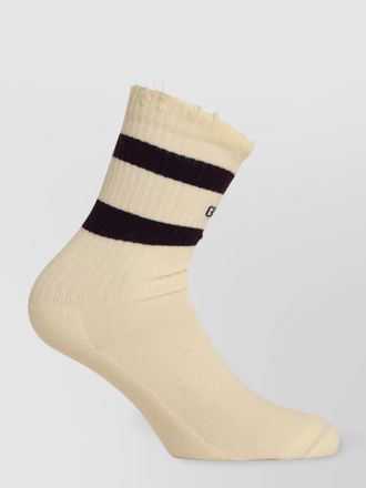 Golden Goose ribbed cotton socks frayed edge