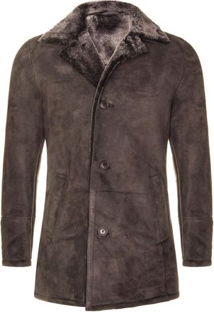 Infinity Leather Mens Sheepskin Classic Car Coat-Avondale