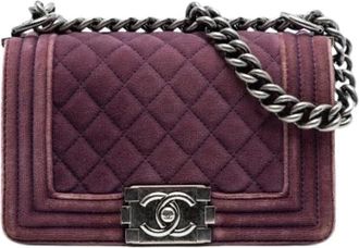 Chanel Pre-owned This Boy Flap - Dames - Vintage Schoudertas - Paars - ONE Size - Leer - Vintage