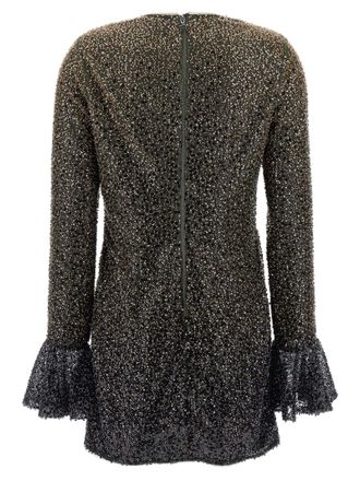 Rotate Beaded Sequin Appliqu&eacute; Dress - Charcoal
