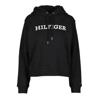 Tommy Hilfiger Katoenen Sweatshirt - Model: Felpa - Dames - Hoodies - Zwart - XS - Katoen - Hoodies & sweatvesten