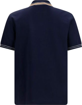Ferragamo Mens Cotton Piqu&eacute; Polo Shirt Beige Patterned Medium T-shirts And Polos