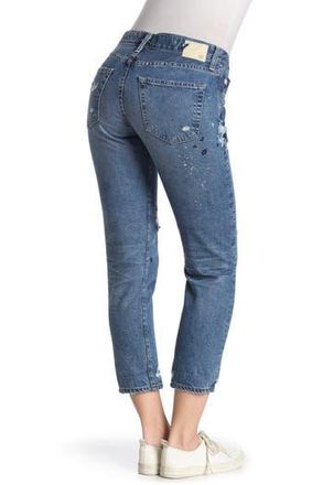AG - Adriano Goldschmied Ex-Boyfriend Distressed Slim Crop Jeans in 15 Year Painter at Nordstrom Rack, Size 25