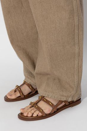 Michael Michael Kors Suede Sandals Noa, Womens, Brown