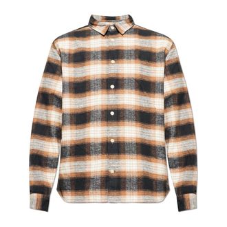 AllSaints Mercy Checked Relaxed Fit Shirt - Heren - Casual Overhemden - Bruin - L - Katoen - Overhemden