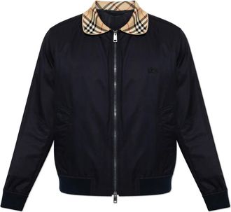 Burberry Logo Jacket - Heren - Bomber jackets - Blauw - M - Katoen - Jassen