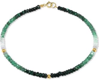 Jewelmak 14K Emerald Bracelet