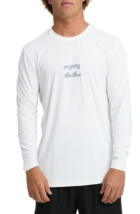 Billabong All Day Wave Graphic Long Sleeve UPF 50+ Surf T-Shirt in White at Nordstrom, Size X-Large