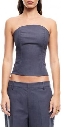 Lioness Untamed Strapless Cotton Top in Mineral at Nordstrom Rack, Size X-Large