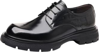 Generic Mens Oxford Shoes Genuine Leather Business Formal British Style Thick Sole Large Toe Comfortable Dress Shoes Perfect for Weddings Office and Daily Wea