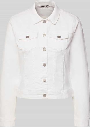 Only Regular Fit Jeansjacke aus Baumwoll-Mix Modell WONDER in Weiss, Gr&ouml;&szlig;e XL