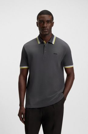 Boss Green by Hugo Boss Poloshirt BOSS GREEN Paddy, Herren, Gr. 4XL, grau (dunkelgrau029), Jersey, Obermaterial: 100% Baumwolle, regular fit, hoch geschlossener Ausschnitt, e