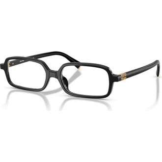 Miu Miu 53mm Rectangle optical glasses in Black at Nordstrom