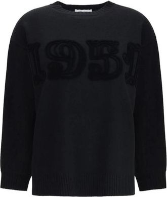 Max Mara Fido Sweater - Dames - Ronde hals truien - Zwart - XS - Wol - Truien & Vesten
