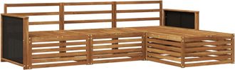 vidaXL Conjunto De Sof&aacute;s De Exterior 4 Uds. Natural Vidaxl