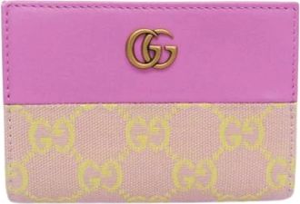 Gucci Pre-owned GG Canvas 783121 Middle wallet (bi-fold) - Dames - Vintage Accessoires - Roze - ONE Size - Vintage