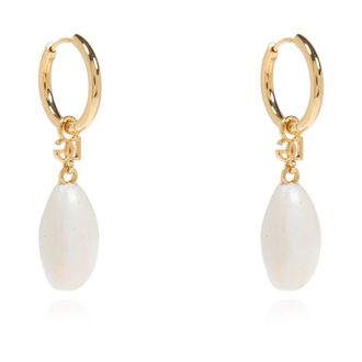 Dolce & Gabbana Enkele oorbel met hanger - Dames - Oorbellen - Geel - ONE Size - Accessoires