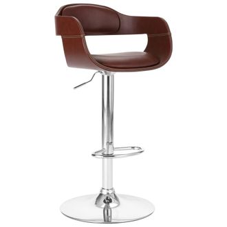 vidaXL Vidaxl - Taburete De Cocina Cuero Sint&eacute;tico Marr&oacute;n