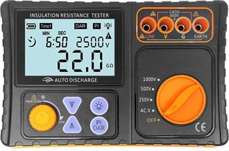 OEM Comprobador De Resistencia De Aislamiento De 250 V/500 V/1000 V, Pantalla Lcd De Alta Definici&oacute;n, Para Probar Equipos El&eacute;ctricos
