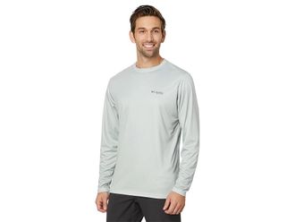 Columbia Terminal Tackle PFG Fishtm Long Sleeve Shirt Mens T Shirt Cool Grey/Black Bass Lures : 2XL, Polyester