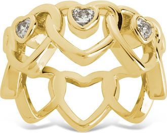 Sterling Forever Kaja Heart Outline Ring in Gold at Nordstrom Rack, Size 8