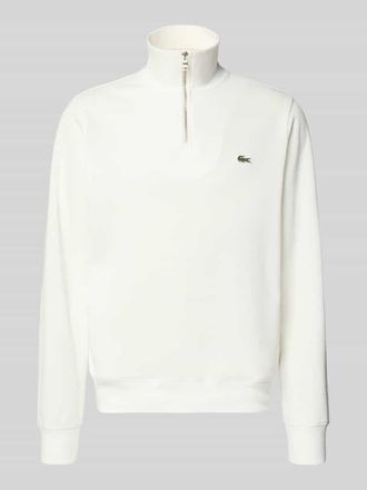 Lacoste Regular Fit Troyer aus reiner Baumwolle in Offwhite, Größe XXXL