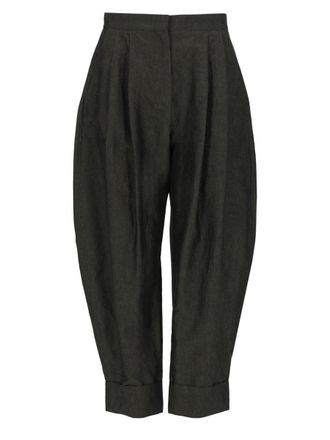 Pantaloni Torino Neutrals Cloe Carrot Fit Cotton-Linen Pants