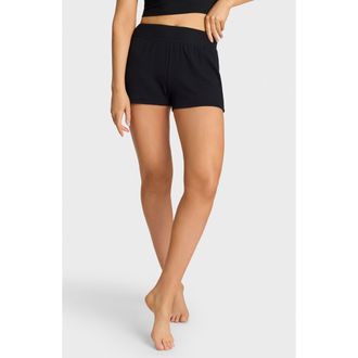 Commando Better than Basic Relaxed Rib Shorts in Black at Nordstrom, Size X-Small