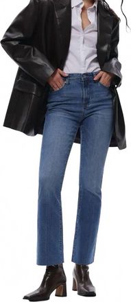 OAT New Yor Womens Mid Rise Bootcut Slim Flare Ankle Jeans In Medium Blue