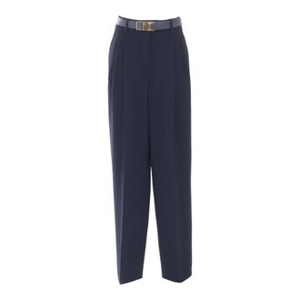 Max Mara Neottia Wide Trousers - female - Max Mara Studio - Wide Trousers - Blue - S - Trousers
