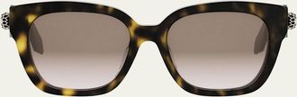 Bulgari Serpenti Forever 55mm Butterfly Acetate Sunglasses