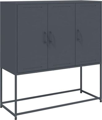 vidaXL Highboard Anthracite 100.5x39x107 cm Steel Vidaxl