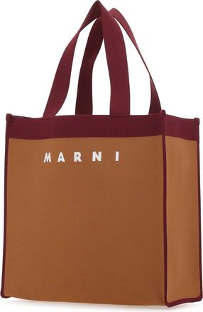 Marni Womens Mano Tote Brown Polyester