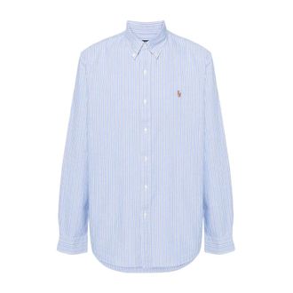 Polo Ralph Lauren Casual Blauw Lang Shirt met Lange Mouwen - Heren - Casual Overhemden - Blauw - 2XL - Katoen - Overhemden